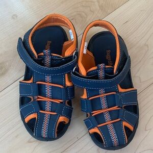 Rugged Bear Kids' Navy and Orange Sport Sandals